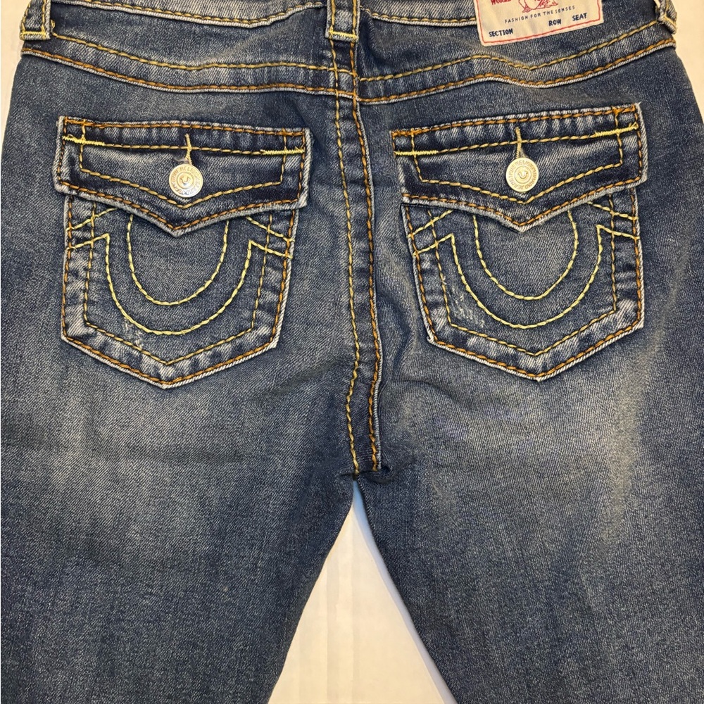 True Religion women’s skinny Blue Jeans mid rise size 28 Jennie curvy